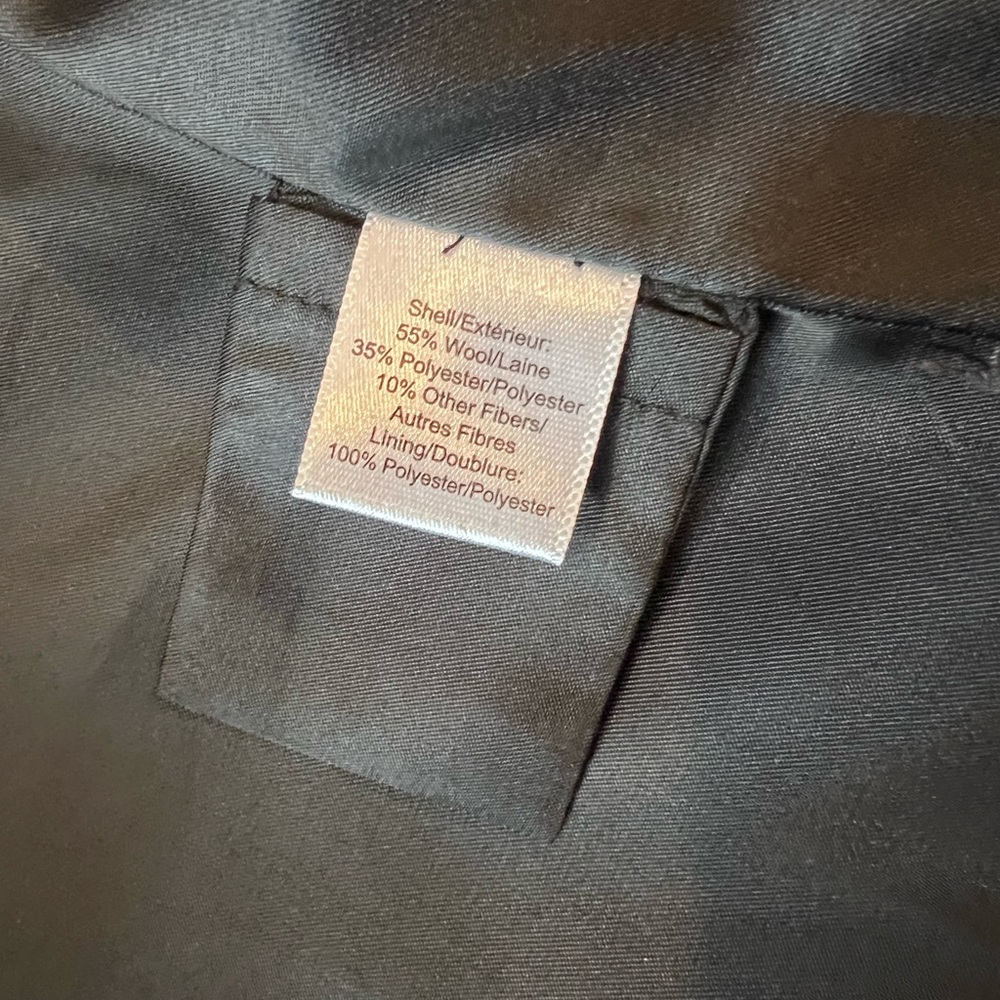 Joseph Abboud Charcoal Wool Peacoat - Picture 4 of 8
